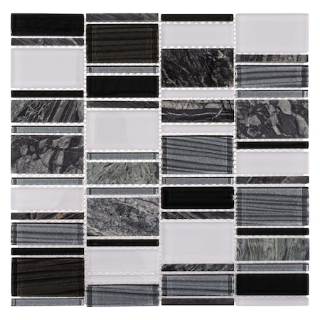 Andova Tiles Vivika Glass and Stone Mosaic Wall Tile Andova Tiles